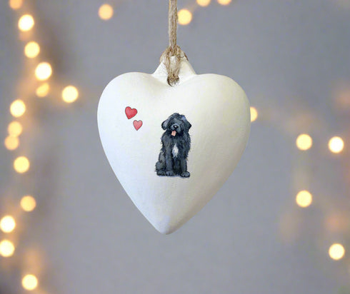 Newfoundland Ceramic Heart Bauble